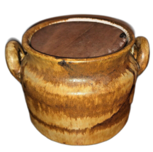 Danish Modern Bruno Karlsson Pottery Pot w/Lid Ego Stengods Atelje Artis... - £23.18 GBP