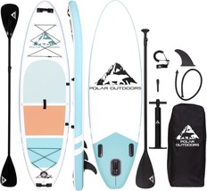 Polar Outdoors By Roc Inflatable Stand Up Paddle Board With Premium Sup Paddle - £174.86 GBP