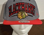 Zephyr Vintage Chicago Blackhawks Black/Red Arch Snapback Hat - $19.34