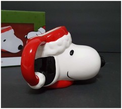 NEW RARE Vandor Peanuts Christmas Figural Snoopy Mug 16 OZ Ceramic - £13.28 GBP