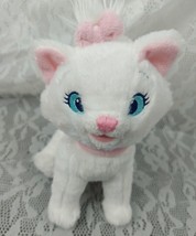 Disney Aristocats Marie Kitty Cat Kitten White Pink 7&quot; Plush Stuffed Animal Toy - £10.12 GBP