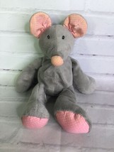 Manhattan Toy Mouse Gray Polka Dot Ears Nose Feet Plush Stuffed Animal T... - $69.29