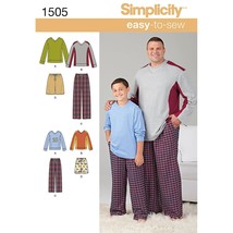 Simplicity 1505 Easy to Sew Husky Boy&#39;s and Big and Tall Men&#39;s Pajama Sewing Pat - £13.28 GBP