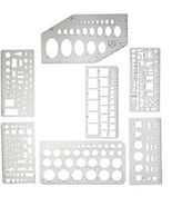 8 Piece Stencil Templates For Cabochon, Lapidary- Assorted Shapes - $17.90