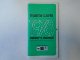 1978 GM Chevrolet Chevy Monte Carlo Operatori Proprietari Owner Manuale - £31.37 GBP