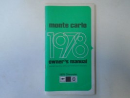 1978 GM Chevrolet Chevy Monte Carlo Operatori Proprietari Owner Manuale - $39.98