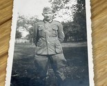 Antique World War 2 WWII Era Photograph Soldier Uniform Military Militar... - £9.46 GBP