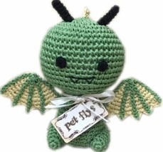 Knit Knacks Drogo the Dragon Organic Cotton Small Dog Toy (Cleaning Teeth) - £11.89 GBP