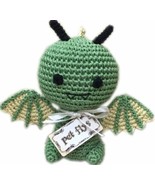 Knit Knacks Drogo the Dragon Organic Cotton Small Dog Toy (Cleaning Teeth) - £11.83 GBP