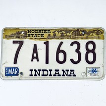 1984 United States Indiana Hoosier Passenger License Plate 7A1638 - £14.79 GBP