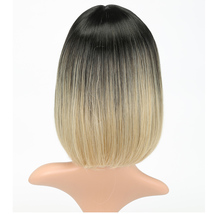 Synthetic Hair Short Bob Wigs For Women Heat Resistant Black to Blonde 12inches - £11.79 GBP