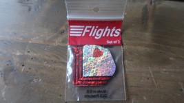 3 Vintage Dart Flights Heart - £3.09 GBP