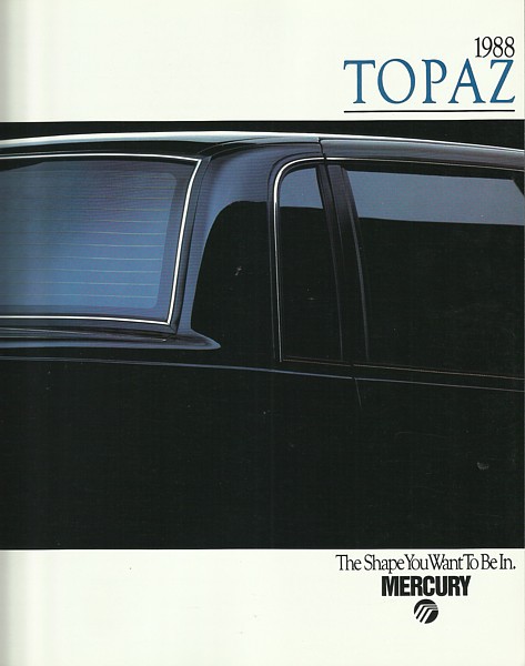 1988 Mercury TOPAZ brochure catalog US 88 GS LS LTS XR5 - $7.00