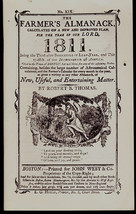 Farmers Almanack, 1811 by Robert B Thomas (reproduction) - £11.85 GBP