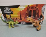 Jurassic World Bendy Biters Figure 2 Pack Stegosaurus &amp; Tyrannosaurus Re... - £9.50 GBP