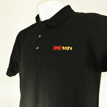 KB TOYS Vintage Toy Store Employee Uniform Polo Shirt Black Size S Small... - $25.49