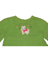 Gymboree Green Sweater Top White Dog Toddler Girl Size 18-24 Months - £7.75 GBP