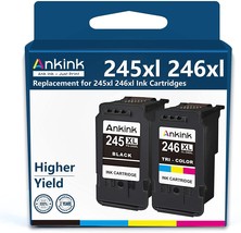 Ankink Higher Yield 245Xl 246Xl Ink Cartridge Black Color Combo Fit For ... - £31.84 GBP