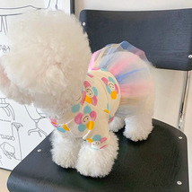 Pet Princess Dress, Cat and Dog Clothes, Smile Flower Pattern Dress, Puppy Skirt - £13.42 GBP