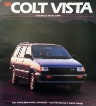 1988 Dodge COLT VISTA dlx brochure catalog US 88 4WD Mitsubishi - £4.72 GBP