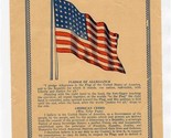 The Ladies of the Grand Army of the Republic American Flag Information 1930 - £27.24 GBP