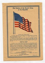 The Ladies of the Grand Army of the Republic American Flag Information 1930 - £27.13 GBP