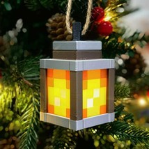 Christmas Ornaments Lantern - Minecraft inspired gamer gift and night li... - $17.17