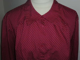 Tommy Hilfiger Woman Red Wine Burgundy Raspberry Button Down Shirt 22W EUC - £17.98 GBP