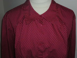 Tommy Hilfiger Woman Red Wine Burgundy Raspberry Button Down Shirt 22W EUC - $22.50