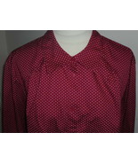 Tommy Hilfiger Woman Red Wine Burgundy Raspberry Button Down Shirt 22W EUC - $22.50