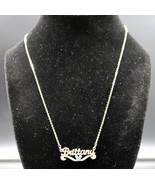 Disney Brittany Nameplate Necklace Blue Crystal Mickey Ears Gold Tone 16" - $463.47 MXN Disney Brittany Nameplate Necklace Blue Crystal Mickey Ears Gold Tone 16" - $463.47 MXN