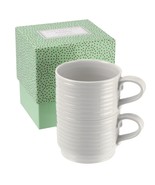 Portmeirion Sophie Conran 12 Ounces Porcelain Stacking Cups Set of 2 - W... - £55.96 GBP