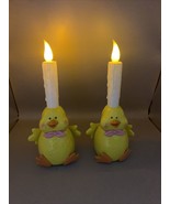 PR Light Up Battery Operated Yellow Baby Chicks Flickering Candles Sprin... - $18.00