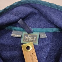 Vintage Woolrich Men's Faded Blue 1/4 Snap Buttons Pullover Sweatshirt Sz Large image 8