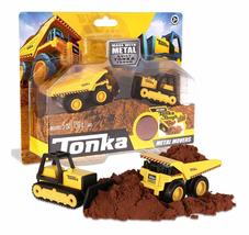 Tonka - Metal Movers Combo Pack - Mighty Dump Truck &amp; Bulldozer, Brown - £31.01 GBP
