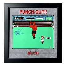 Mike Tyson Autographed Nintendo Punch Out 16x20 Photo Framed Signed JSA NES Game - £501.44 GBP