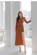 2023 Autumn Sexy Split Sheath Long Dress - £56.11 GBP