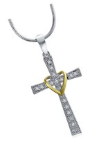 Jewelry CZ Pave Accent Religious Love of God Modern - $1,742.54 MXN