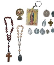 Vintage Catholic Lot Rosaries Medals Crucifixes Prayer Cards Ephemera image 6
