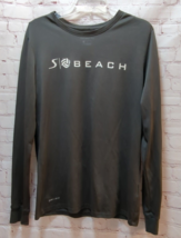 NIke Dri-fit Sinjin Beach volleyball NC men&#39;s dark gray long sleeve shirt - $15.58