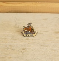 White-tailed Deer Vintage Maine Pin Mini Mafco 1980 Cream - $19.99