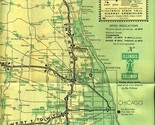 Illinois Tollway and Connecting Highways Map July 1960 Entrances &amp; Exits - $17.80