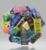 50 Lifestyles, Crown, Atlas, NuVo, & More Condoms Variety Pack - £8.25 GBP