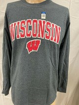 Elite Fan Wisconsin Men&#39;s T-SHIRTS (Long Sleeve) Assorted Sizes Brand New - £7.89 GBP