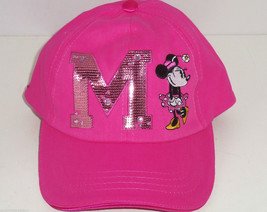 Disney Minnie Mouse Hat Sequin M Youth Girls Ladies Hot Pink Bling Theme... - $34.95
