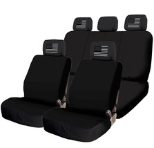 US Flag Car Seat &amp; Headrest Covers Full Set | Universal Fit for Nissan Cars - $32.71