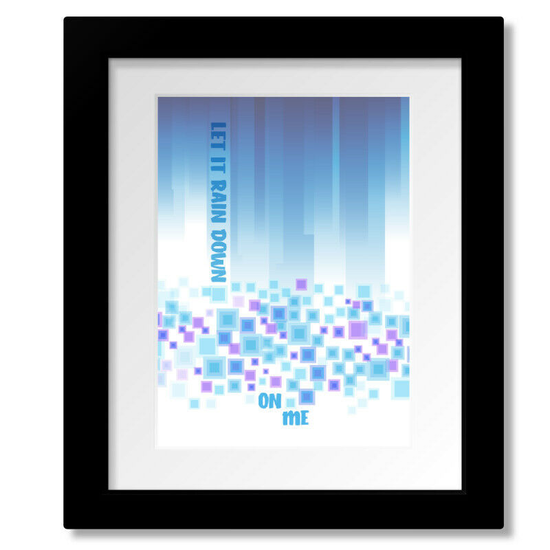 Wish it Would Rain Down by Phil Collins - Song Lyric Art Print, Canvas or Plaque