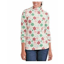 Time and Tru Turtleneck Shirt Top Size Small 4-6 Snowflakes Winter - £7.74 GBP