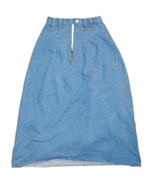 Women&#39;s Vintage 90s Mixed Blues Knee Length Denim Pencil Skirt Size 3 RE... - $24.00