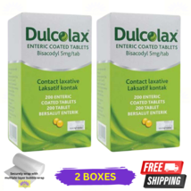 2 X Dulcolax Comprimés (Bisacodyl 5mg) 200&#39;s Pour Constipation Soulagement - £46.11 GBP